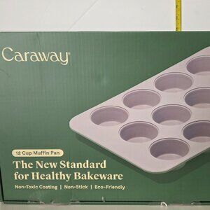 NEW Caraway 12 Cup Muffin Pan in Sage Green.
